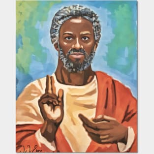 J.J. Evans' Black Jesus Painting - Good Times Posters and Art